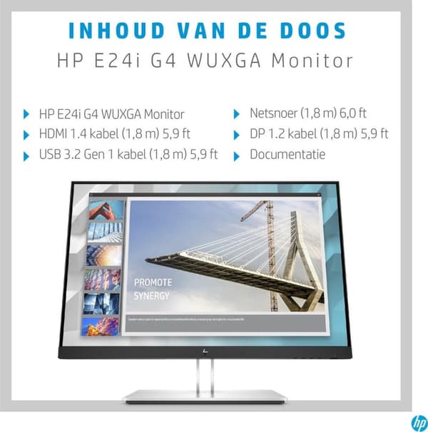 HP Elitedisplay E24i G4 - WUXGA IPS-skärm - 24 tum