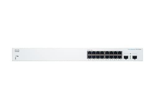 Cisco Business CBS220-16T-2G Smart Switch | 16 GE-porttia | 2x1G SFP | 3 vuoden rajoitettu laitteistotakuu (CBS220-16T-2G-EU)