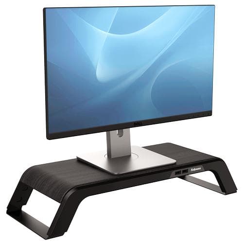 Fellowes Hana Monitor Support - stativ - för monitor - stål, askfaner - svart - skrivbord (8060501)