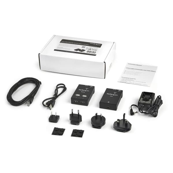 StarTech.com 4-portars USB 2.0 över Cat5 eller Cat6 Extender - upp till 40m Cat 5 eller 50m Cat 6 - Kostnadseffektiv / kompakt USB-förlängare