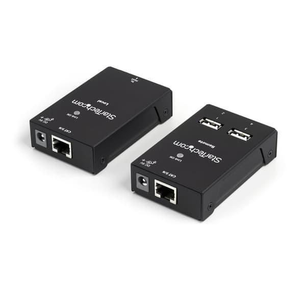 StarTech.com 4-portars USB 2.0 över Cat5 eller Cat6 Extender - upp till 40m Cat 5 eller 50m Cat 6 - Kostnadseffektiv / kompakt USB-förlängare