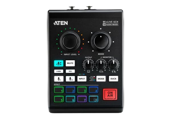 ATEN MicLIVE 6-CH - Ääniliitäntä - 24-bittinen - 96 kHz - USB-C
