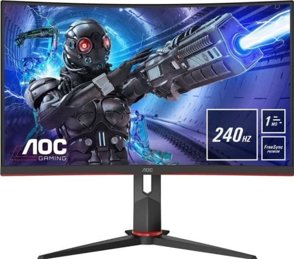 AOC G2 C32G2ZE/BK, 80 cm (31.5"), 1920 x 1080 pixlar, Full HD, LED, 0,5 ms, Svart, Röd