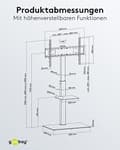 Miniatyrbild 6 av 6: Goobay TV-golvstativ Basic (storlek L) (58526)