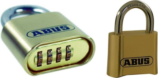Abus 180IB/50 mässing Kombinationslås 53 x 75 mm