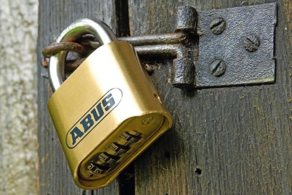 Abus 180IB/50 mässing Kombinationslås 53 x 75 mm