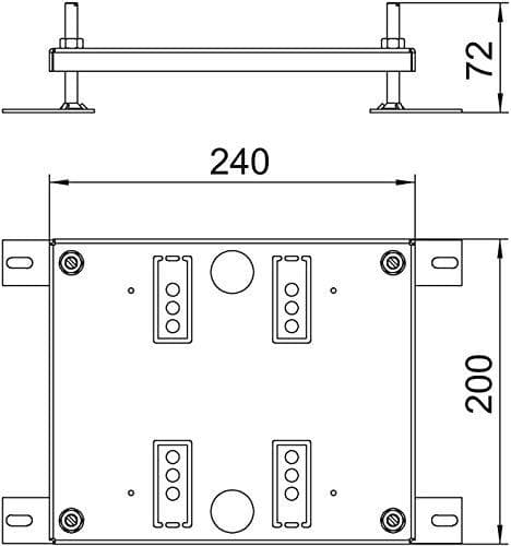 OBO-BETTERMANN Automaattinen Canaliz Floor - Jatkeen korkeus He60udhome4 240 x 200 x 15