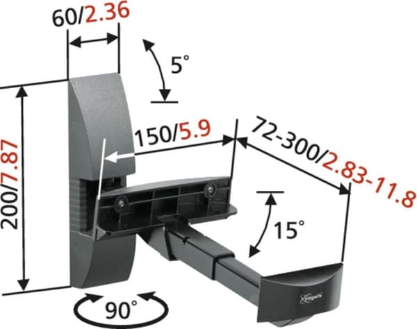 Vogel's VLB 200 högtalare väggfäste (2x)
