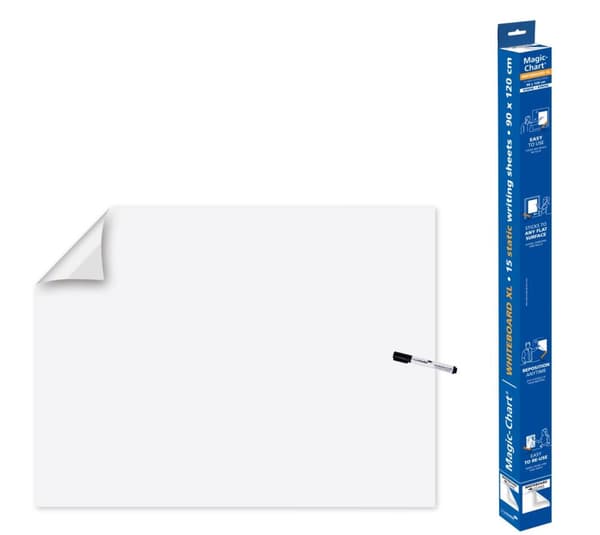 Legamaster - magic-chart - whiteboardfolie - 90x120cm - vit - 15 ark