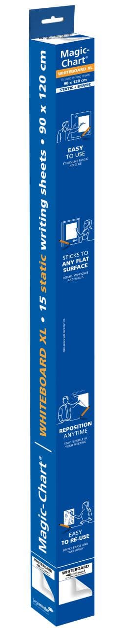 Legamaster - magic-chart - whiteboardfolie - 90x120cm - vit - 15 ark