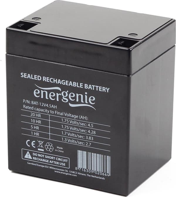 EnerGenie BAT-12V4.5AH - Batteri 12V 4.5AH