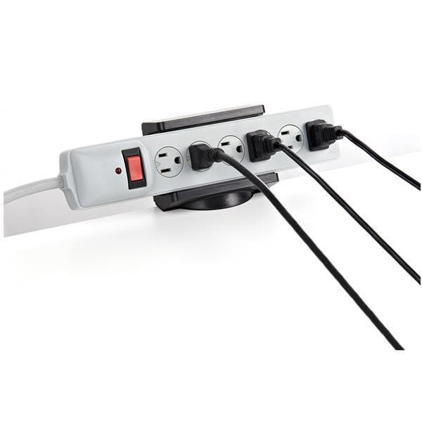 StarTech.com PWRSTRPCLMP Power Strip (för skrivbordsmonterad justerbar bordsklämma) - Power strip monteringsklämma - bordsmonterbar - vit