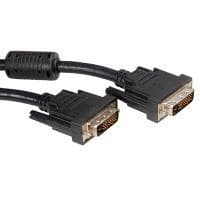 Roline - DVI-kabel - Dual Link - DVI-D (M) til DVI-D (M) - 7,5 m - Fingerskruer - Sort