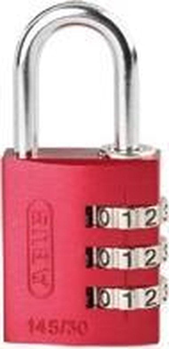 ABUS kombinationslås Serie 145 - aluminiumsbøjle 30 mm Rød