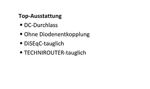 TechniSat 4-vejs splitter til distribution af satellit-, kabel- og jordbaserede signaler (DC pass-through, uden diodekobling, DiSEqC-kompatibel, TECHN