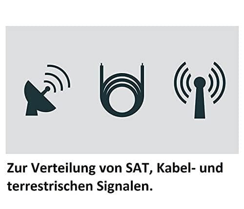 TechniSat 4-vejs splitter til distribution af satellit-, kabel- og jordbaserede signaler (DC pass-through, uden diodekobling, DiSEqC-kompatibel, TECHN