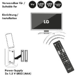 Schwaiger UFB100LG 533 IR Wireless Pushbutton Black Remote Control (UFB100LG 533) musta