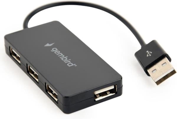 ekstern 4 porte 2.0 USB HUB sort