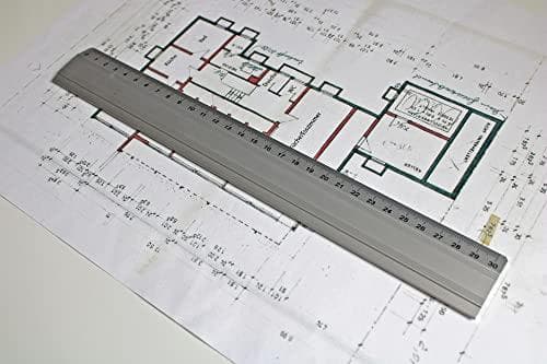 Wedo alumiiniviivain 30 cm liukumattomalla kumisisäkkeellä 525330