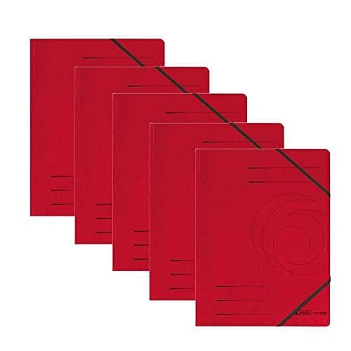 herlitz 972430 11387172 kulmakiinnike A4 Laadukas punainen 5 kappaleen pakkaus