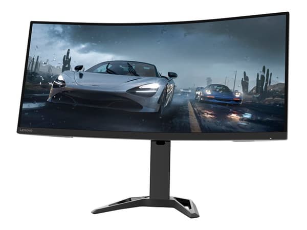 Lenovo G34w-30 - LED-skjerm - kurvet - 34" - 3440 x 1440 UWQHD @ 165 Hz - VA - 350 cd/m² - 2500:1 - 0.5 ms - 2xHDMI, DisplayPort - høyttalere - vills Sort