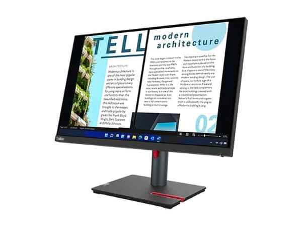 Lenovo ThinkVision P24h-30 - LED-skärm - 23.8" - 2560 x 1440 QHD @ 60 Hz - IPS - 300 cd/m² - 1000:1 - 4 ms - HDMI, DisplayPort, USB-C - korpsvart - f