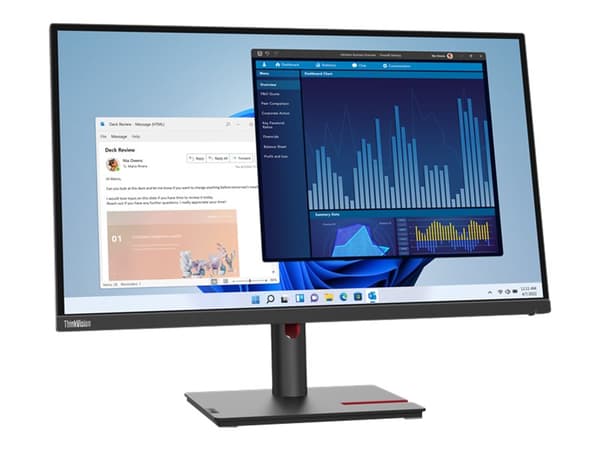 Lenovo ThinkVision T27p-30 - LED-näyttö - 27" - 3840 x 2160 4K @ 60 Hz - IPS - 350 cd/m² - 1300:1 - 4 ms - HDMI, DisplayPort, USB-C - musta - ThinkPa