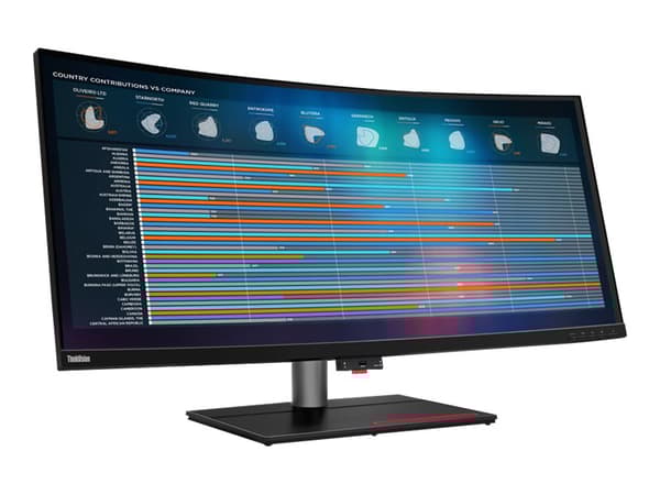 Lenovo ThinkVision P40w-20 - LED-skjerm - kurvet - 40" (39.7" synlig) - 5120 x 2160 WUHD - IPS - 300 cd/m² - 1000:1 - 4 ms - 2xThunderbolt 4, Display