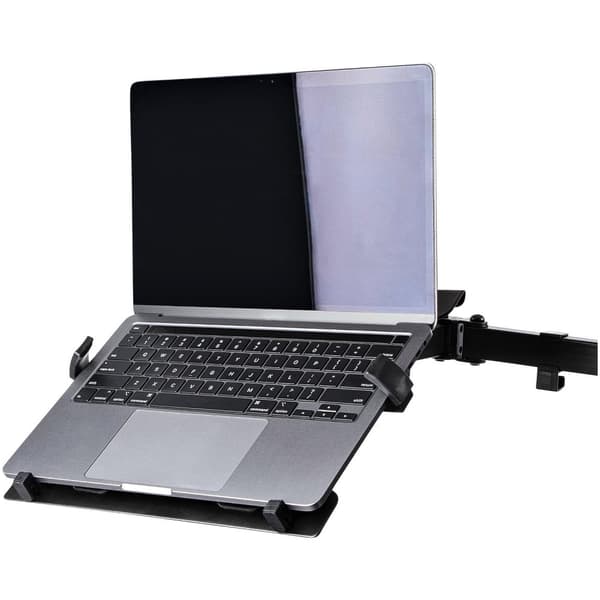 StarTech.com VESA Laptop Holder, Justerbar Notebook-bakke til skærmarm (4,5 kg), 75x75 & 100x100 VESA-monteringshuller, ventileret, Desktop Laptop-stø
