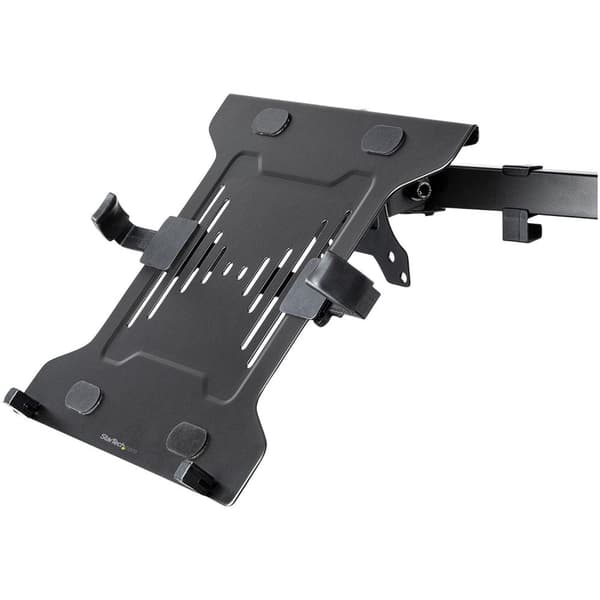 StarTech.com VESA Laptop Holder, Justerbar Notebook-bakke til skærmarm (4,5 kg), 75x75 & 100x100 VESA-monteringshuller, ventileret, Desktop Laptop-stø