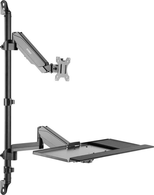 SpeaKa Professional SP-MM-710 Monitor väggfäste 1 st 43,2 cm (17) - 81,3 cm (32) Höjdjusterbar, Vridbar, Tangentbordshållare