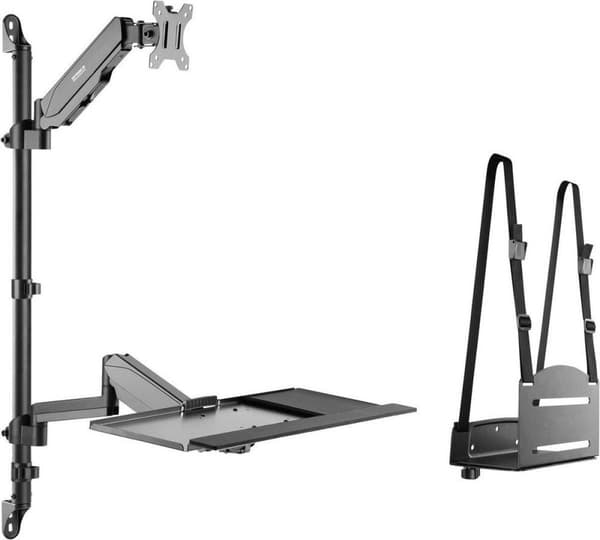 SpeaKa Professional SP-MM-710 Monitor väggfäste 1 st 43,2 cm (17) - 81,3 cm (32) Höjdjusterbar, Vridbar, Tangentbordshållare