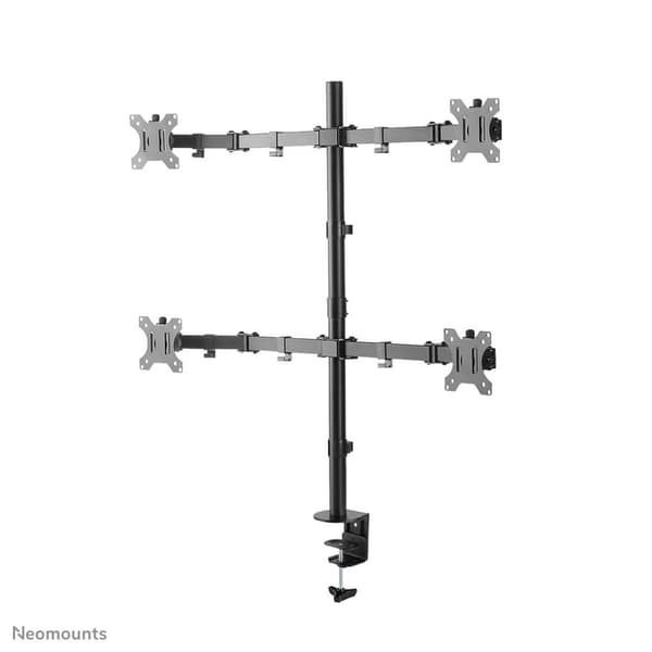 Neomounts av newstar FPMA-D550D4BLACK Plattskärmsbordsfäste (klämma/genomföring) 4x 13-32", Full-motion