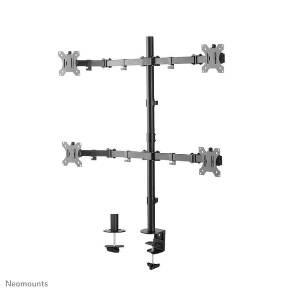 Neomounts av newstar FPMA-D550D4BLACK Plattskärmsbordsfäste (klämma/genomföring) 4x 13-32", Full-motion