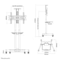 Miniatyrbillede 5 af 5: Neomounts fra Newstar Select NM-M1700BLACK trolley - op til 75" - Sort