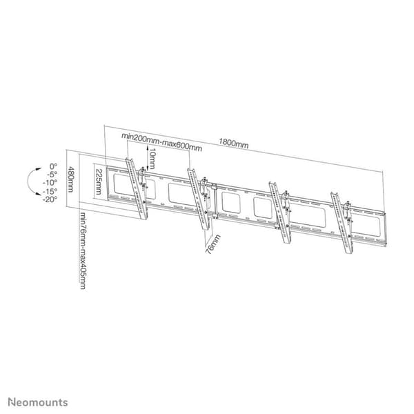 NewStar WMB200BLACK MenuBoard TV Bracket