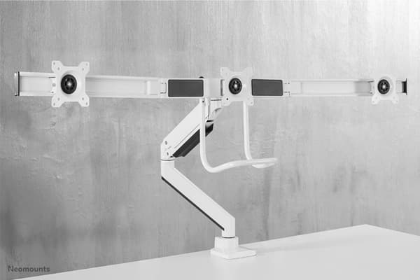 Neomounts fra Newstar Select NM-D775DX3SILVER skærmarm gasfjeder - op til 24" - Sølv