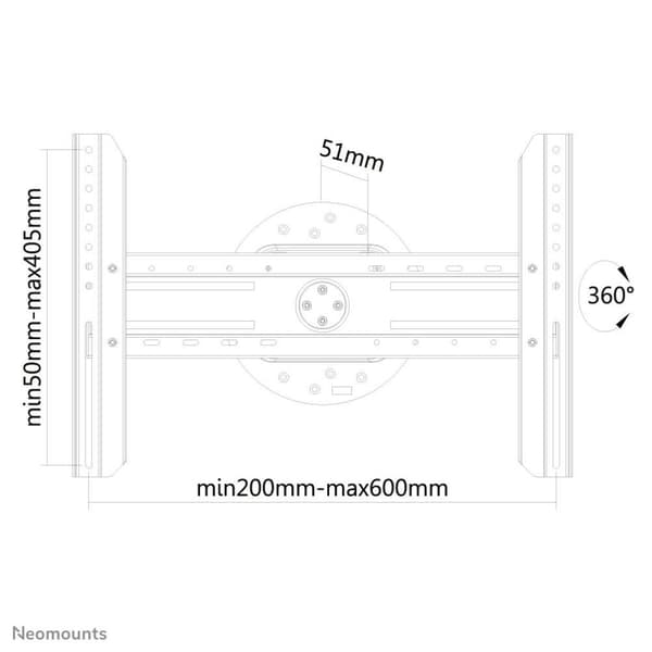 Neomounts fra Newstar LED-WR100BLACK TV-fatning med rotationsfunktion - op til 75" - Sort
