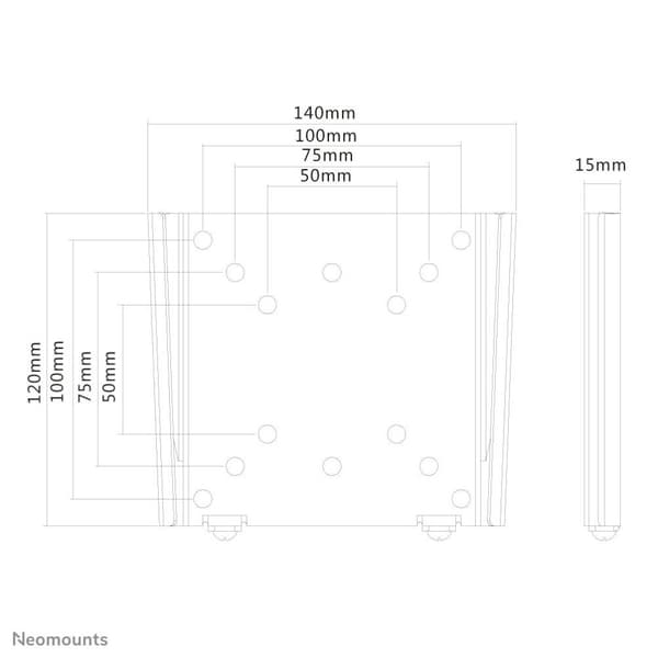 Neomounts fra Newstar FPMA-W25BLACK TV-fatning - op til 30" - Sort