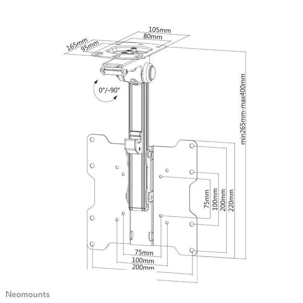 Neomounts by Newstar FPMA-C020BLACK takfäste - upp till 40" - Svart