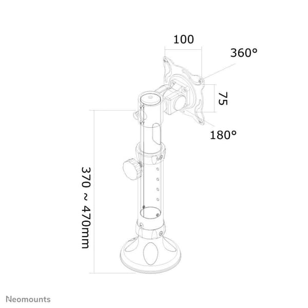 Neomounts fra Newstar FPMA-D025BLACK skærmarm - op til 30" - Sort