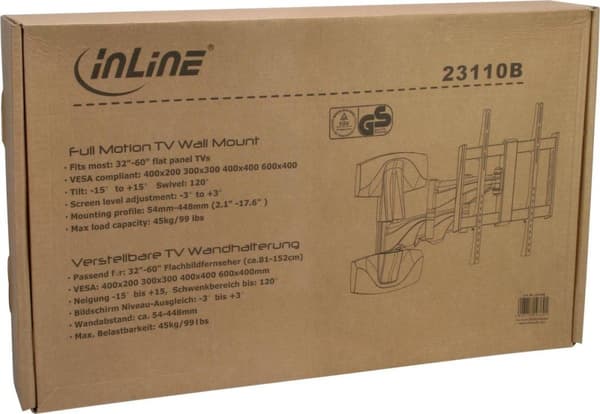 InLine 23110B TV-fatning 177,8 cm (70")