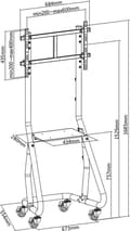 Miniatyrbillede 7 af 7: Mobil tv-vogn 37-80 tommer - max 80 kg