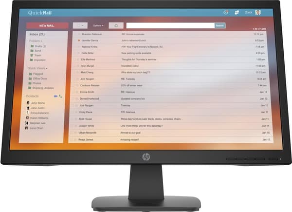 HP P22v G4 FHD skærm Sort