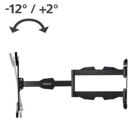 Hama fullmotion TV-vægbeslag - TV-beslag - 165 cm (65") - 2 arme - Sort - Vipbar