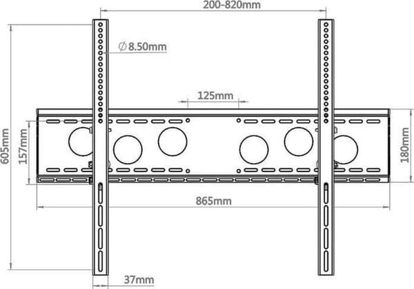 Hagor WH 85 T-HD 2,79 m (110") Sort