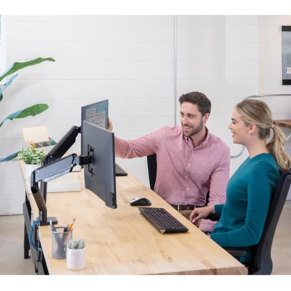 Fellowes Monitorarm justerbar 2 skærme Platinum Series Sort