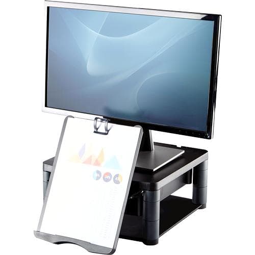 Fellowes Premium Monitor Stand Plus Justerbar, sort, 21 tommer