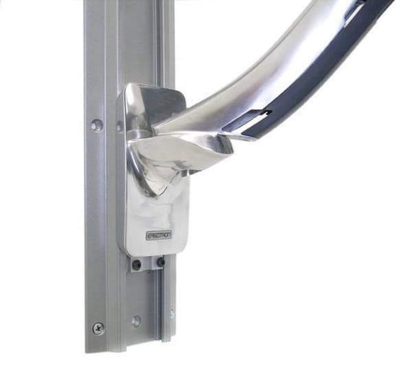 Ergotron MX vægmonteret LCD-skærmarm - Monteringssæt (ledarmsmonteringsfod VESA monteringsbeslag) til LCD-skærm - poleret aluminium - skærmstørrelse: