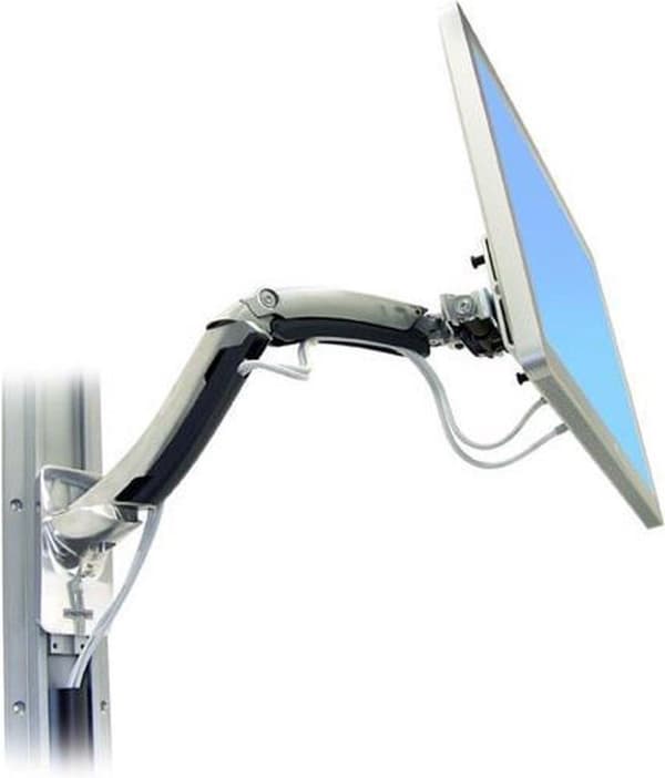 Ergotron MX vægmonteret LCD-skærmarm - Monteringssæt (ledarmsmonteringsfod VESA monteringsbeslag) til LCD-skærm - poleret aluminium - skærmstørrelse: